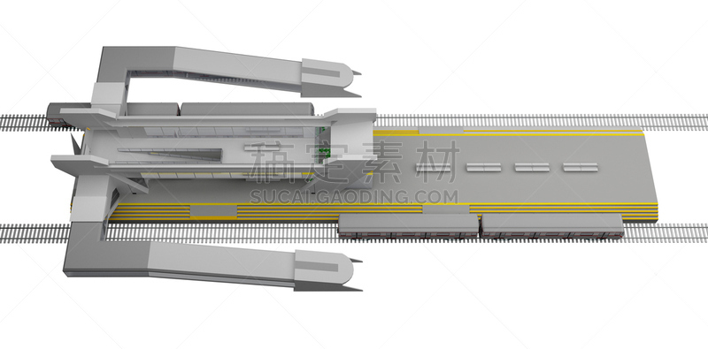 火车站,三维图形,在上面,视角,约克,火车站站台,车站月台,水平画幅