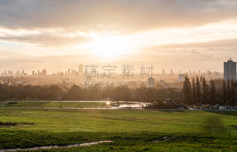 汉普特斯西斯公园,伦敦,英国,自然,图像,公园,著名景点,无人,山,旅游目的地