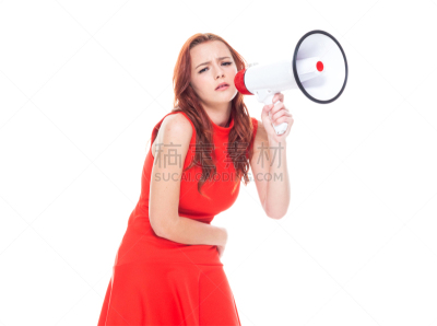 一个人,姿态不雅,青年女人,背痛,连衣裙,半身像,少女,扩音器,身体受伤,18岁到19岁