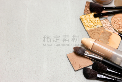 边框,粉底,彩妆,平视角,背景,空白的,侧面视角,研磨食品,混凝土,多样