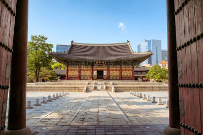 古老的,韩国,朝鲜半岛,庆州市,德寿宫,建筑外部,美,水平画幅,传统,寺庙