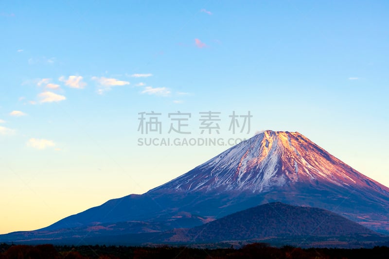 富士山,精进湖,天空,日本,雪,著名景点,春天,湖,户外,富士河口湖