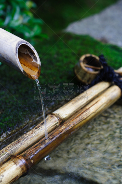 日本,车站,动物手,龙安寺,竹杯,竹筒勺,垂直画幅,水,京都府,灵性