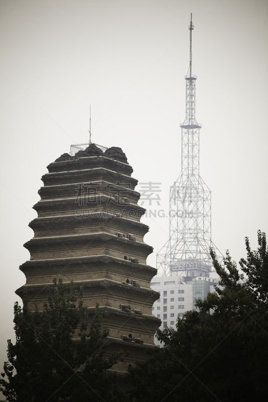 中国,塔,拖拽,柏林电视塔,秦朝,西安,垂直画幅,纪念碑,古代文明,古典式
