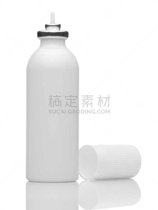 一个物体,瓶子,新的,白色,分离着色,喷雾罐,金属,白色背景,空白的,抽象