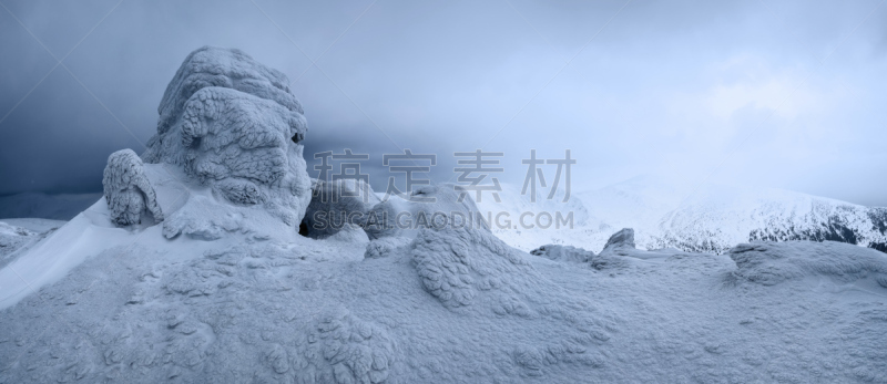 雪,冬天,雾,冻结的,宏伟,秘密,全景,童话故事,高处,冒险