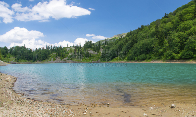 湖,夏天,格鲁吉亚,山谷,山,白昼,国内著名景点,视角,贺卡,云