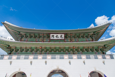 景福宫,宫殿,南大门,光化门广场,王座,水平画幅,夜晚,无人,交通,旅行者