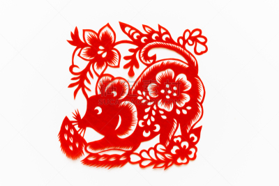 动物,传统,鼠年,春节,纸,老鼠,切断