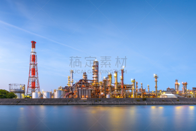 河流,四日市,日本,分界线,炼油厂,温室气体,曙暮光,技术,黄昏,工程