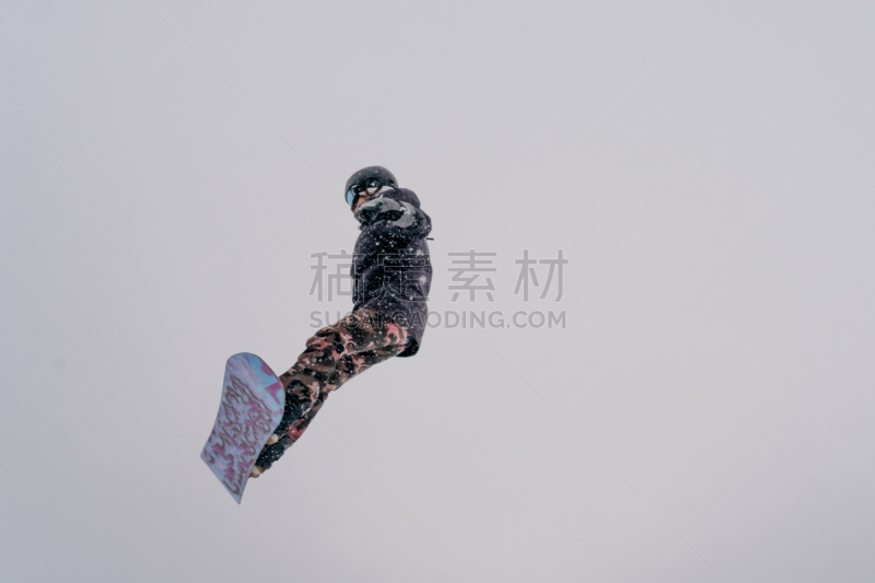 滑雪雪橇,雪,滑雪板,科罗拉多州,青年人,男性,居住区,白昼,跳,剥落
