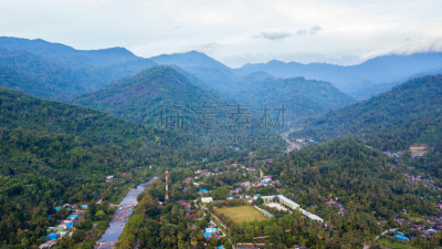 乡村,地形,航拍视角,无人机,清新,热带气候,环境,泰国,著名景点,植物