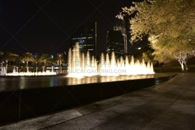 迪拜,阿拉伯联合酋长国,酋长,林荫大道,垃圾桶,天空,美,公园,水平画幅,夜晚