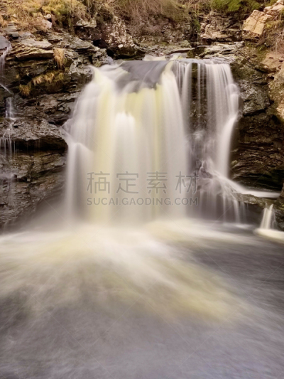 国家公园,卓萨奇山脉,洛蒙德湖,中苏格兰,英国,著名景点,自然美,流水,河流,瀑布