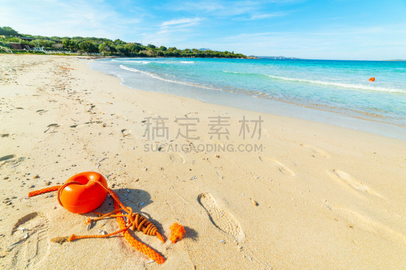海滩,意大利萨丁岛,浮标