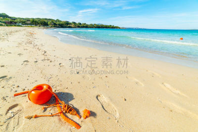 海滩,意大利萨丁岛,浮标