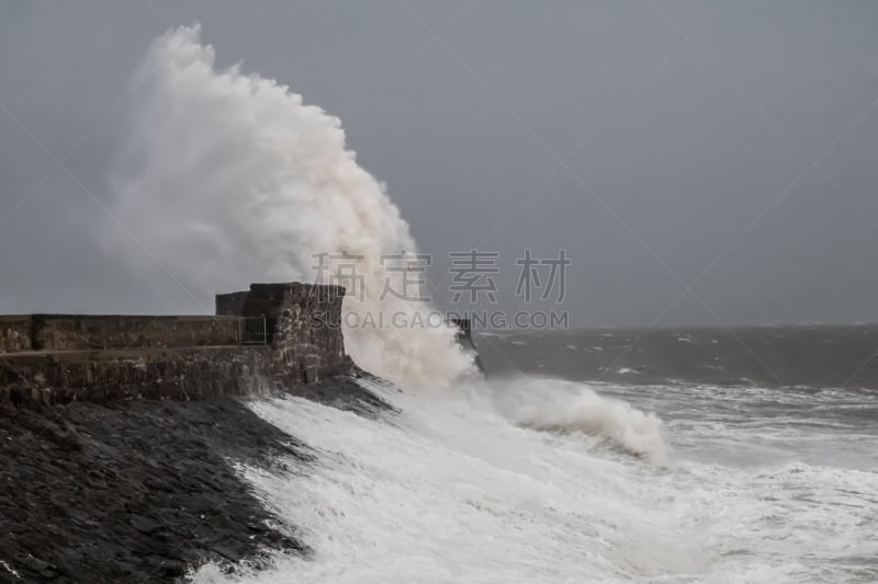 暴风雨,席亚拉,波斯考尔,建筑外部,环境,图像,海洋,天气,英国,无人