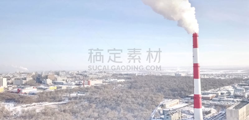 冬天,背景,城市,温泉,烟囱,吸烟问题,发电站,活力,气候,热