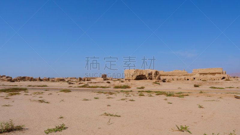 中国,地形,都市风景,著名景点,废墟,沙漠,户外,天空,晴朗,丝绸之路
