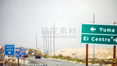 加利福尼亚,沙漠,在活动中,南,沙漠风暴行动,尤马族,埃尔森特罗,沙尘暴,休息区,热霾