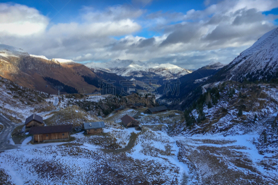 奥地利,风景,全景,hintertux glacier,滑雪雪橇,寒冷,运动,云,雪,滑雪板