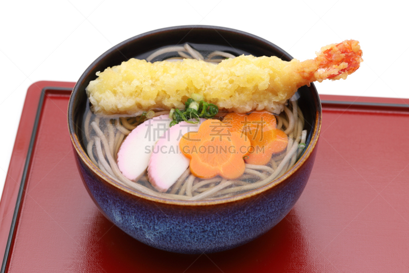 荞麦面,日本,传统,天麸罗,炸制食物,清新,青葱刷,新年前夕,日本食品,食品