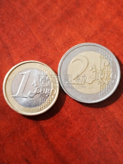 欧洲,数字2,金属,垂直画幅,分币符号,数字1,欧元符号,图像,金色
