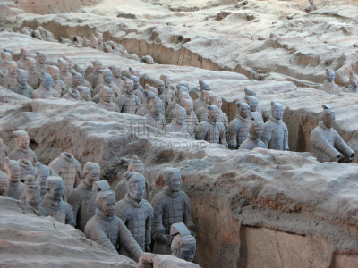 赤土陶器,勇士,陵墓,泥土,旅行者,碾碎了的,完美,国际著名景点