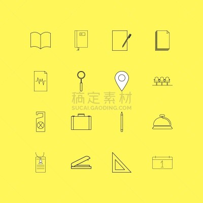 计算机图标,图标集,直的,轮廓,极简构图,艺术,无人,绘画插图,符号