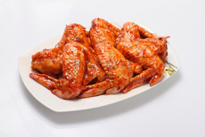 清新,鸡翅,格子烤肉,香料,烤的,食品,烤肉餐,翅膀,成分,餐具