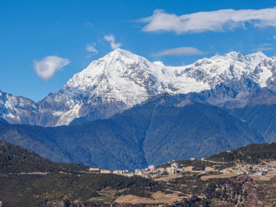 云南省,中国,地形,梅里雪山,布劳甘山,meili山,云南德钦地区,香格里拉县,雪山,山脊
