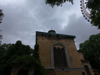 哈尔滨,古老的,东正教,著名景点,商业金融和工业,圆顶建筑,屋顶,户外