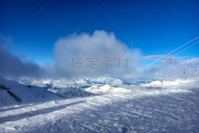 奥地利,风景,全景,滑雪雪橇,hintertux glacier,运动,云景,云,蒂罗尔州,户外