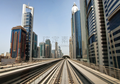Downtown Dubai from metro