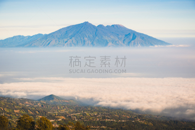 风景,背景,火山,婆罗摩火山,塞梅鲁火山,早晨,东,少量物体,名声