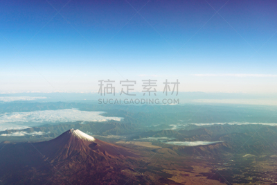 富士山,特写,天空,都市风景,蓝色,bird's eye,箱根园,御殿场市,富士宫,云