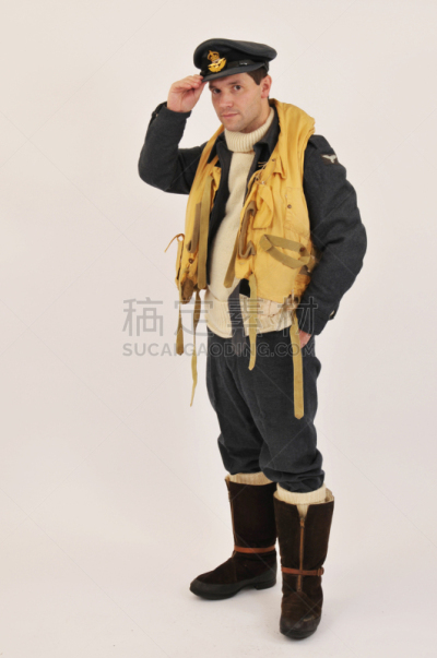 背景分离,仅男人,肖像,一个人,1940年至1949年,仅一个男人,复古风格,不列颠之战,古典式