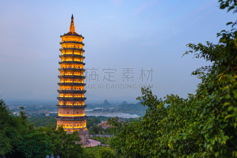 越南,曙暮光,寺庙,宝塔,旅游目的地,地形,喀斯特,白族