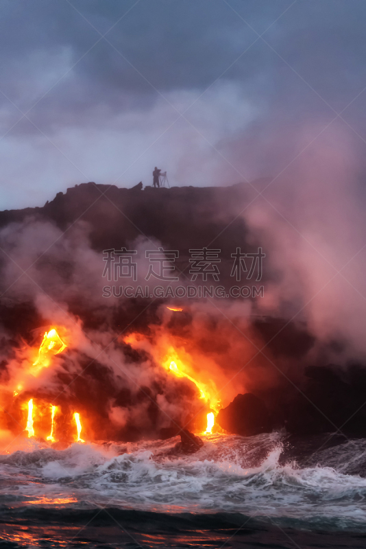 海洋,熔岩,热,太平洋岛屿,几劳亚活火山,大锅炉,环境,橙色,自然神力,岩石