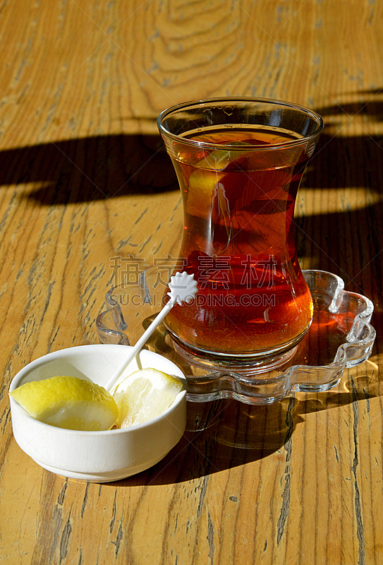 茶,玻璃杯,饮料,热,土耳其,清新,背景分离,红茶,杯,茶碟
