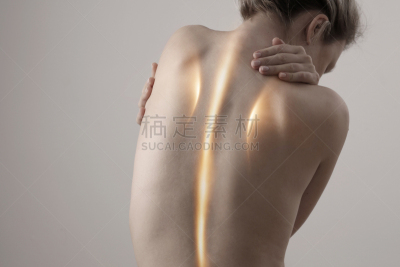背痛,女人,姿态,纯洁,改进