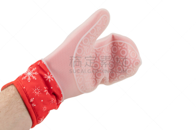 男人,手,热,手套,部分,背景分离,烹调,舒服,烤炉手套,烹调
