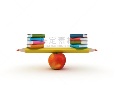 比例,铅笔,三维图形,跷跷板,书,苹果,比较,图书馆,平衡,堆