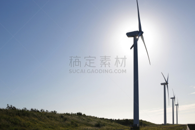 风轮机,天空,蓝色,背景,风,环境,云,环境保护,自然现象,能源