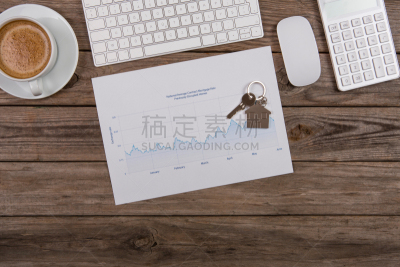 金融,房间钥匙,图表,桌子,木制
