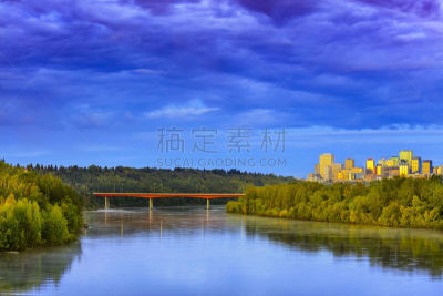 加拿大,城市,阿尔伯塔省,埃德蒙顿,商务,城市生活,飘然,城镇景观,交通堵塞,北萨克其万河
