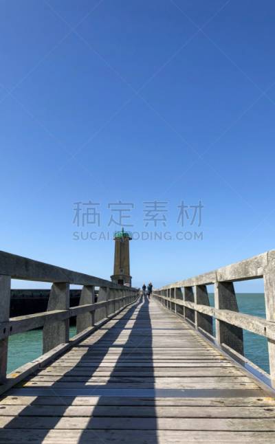 海港,码头,费康,风景,步行道路,进口标志,高对比度,船,法国,云