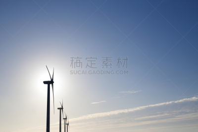 风轮机,天空,蓝色,背景,风,环境,云,环境保护,自然现象,能源
