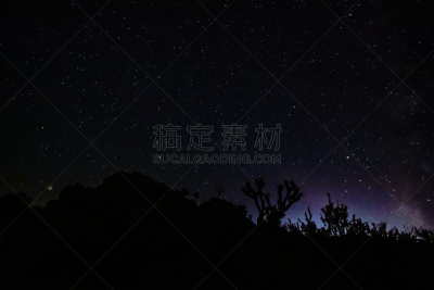 夜晚,天空,暗色,公园,行星,沙漠,植物,户外,星系,自然