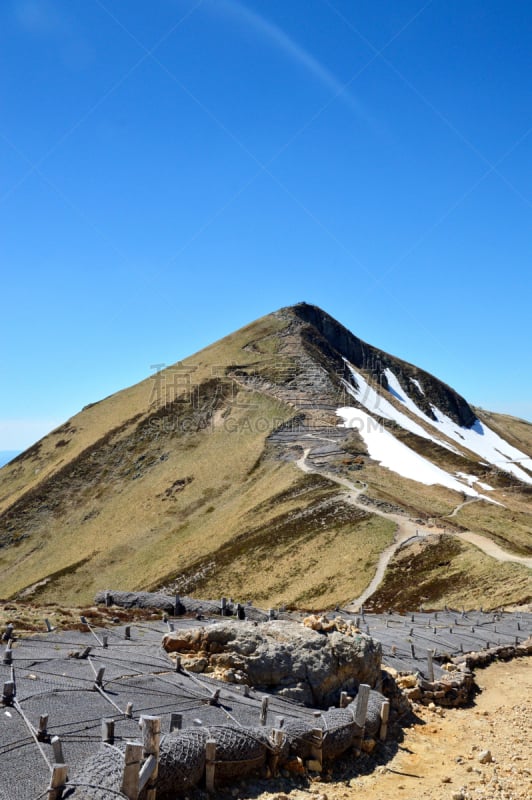 视角,雪,火山,山,多姆山,法国,奥弗涅,环境,著名景点,自然美